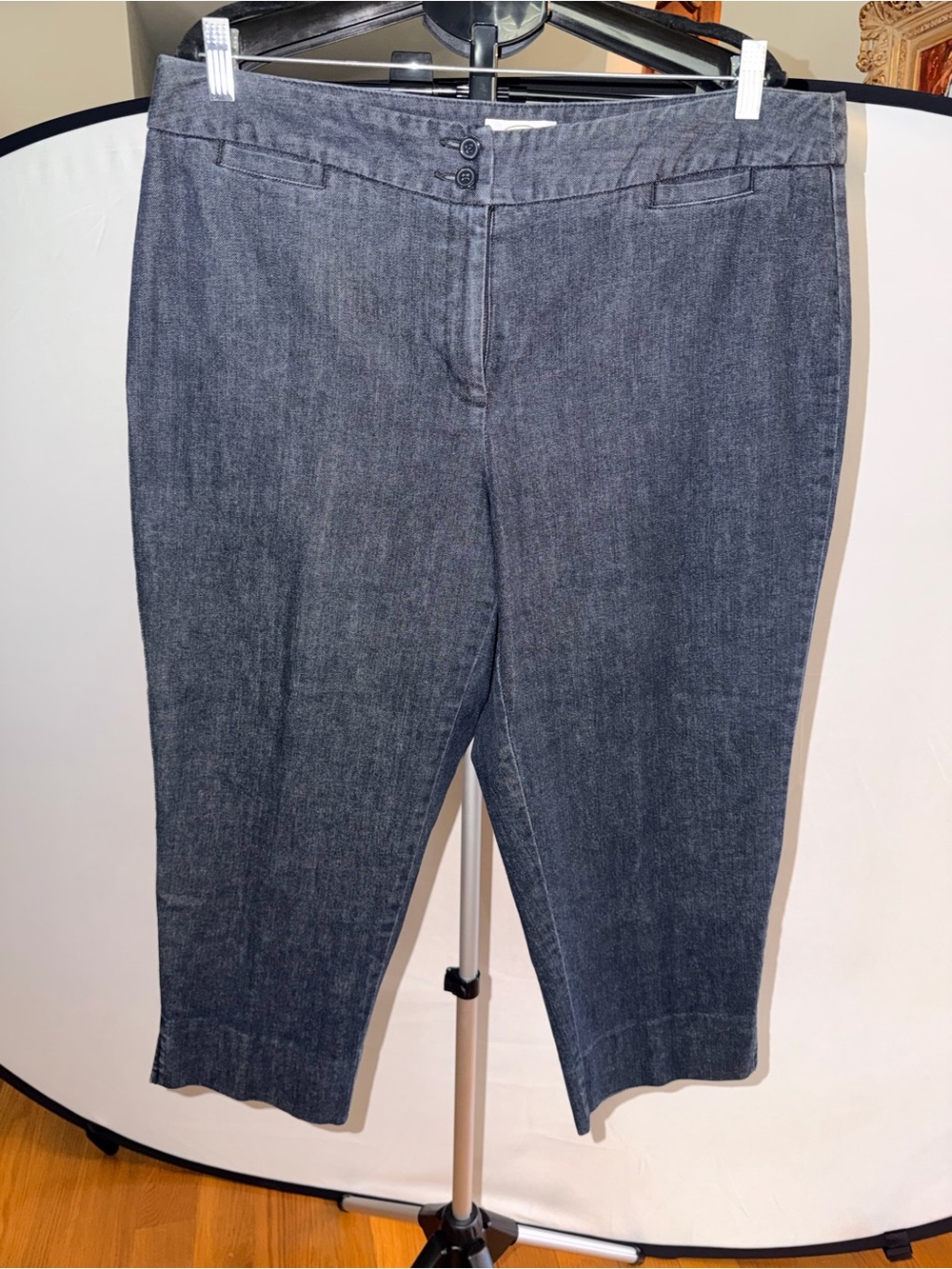 Talbots Dark Gray Cropped Stretch Jeans